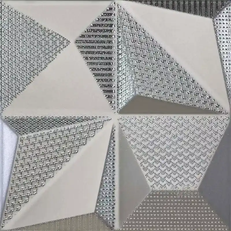 Fali Csempe Skyline 3D Mix Kizárólagos Strukturált Ezüst Végkiárusítás