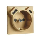 90630 TDU - Fedlap Schuko + USB-A + USB-C aljzathoz, arany Vedd meg most