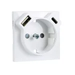 90630 TGE - Fedlap Schuko + USB-A + USB-C aljzathoz, jég Azonnal elérhető