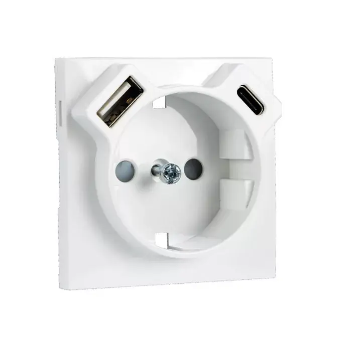 90630 TBR - Fedlap Schuko + USB-A + USB-C aljzathoz,fehér Szuper ajánlat
