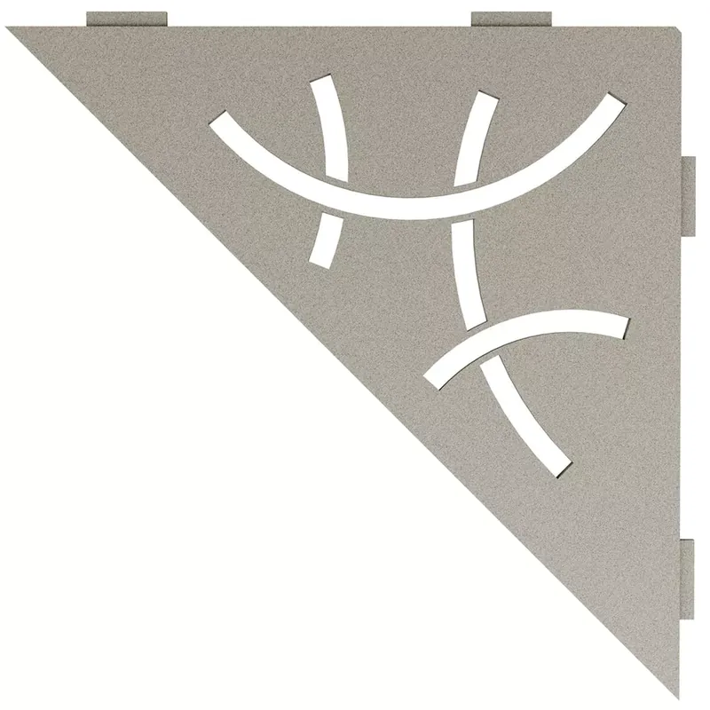 Biztonságos fizetés Schlüter falipolc háromszög 21x21cm Curve szürke