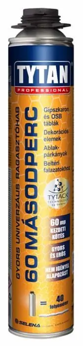 Olcsóbb Purhab ragasztóhab 60 másodperc pisztolyos 750ml Tytan