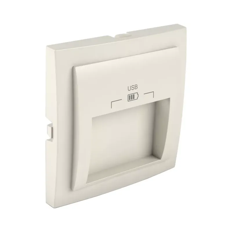 Különleges ajánlat 90673_TMF Fedlap dupla USB-A aljzathoz (20°-os), elefántcsont