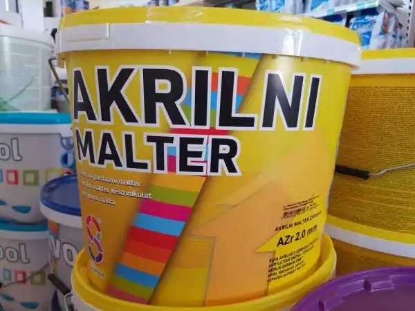 Kihagyhatatlan ajánlat Vakolat 2mm gördülő szemcsés fehér 25kg Akrilni Malter