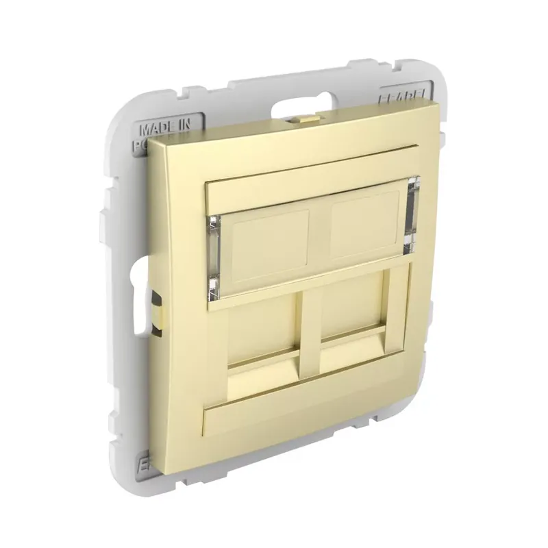 Szuper ajánlat 90442_SDU dupla RJ45 keretszerelvény, arany