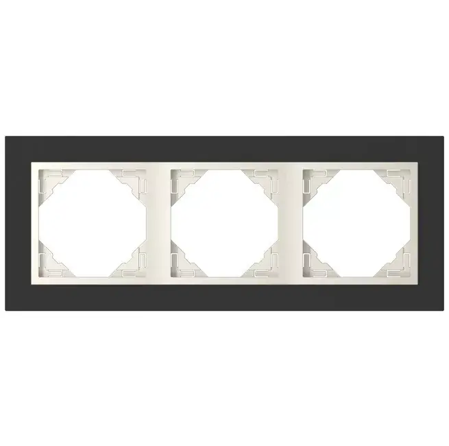 90930_TEC Crystal Hármas keret, fekete kristály/gyöngyház Gyors szállítás
