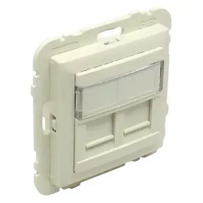 Árengedmény 90442_SMF dupla RJ45 keretszerelvény, elefántcsont