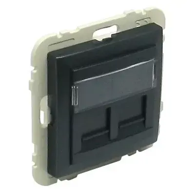 Vásárlói kedvenc 90442_SIS dupla RJ45 keretszerelvény, szürke