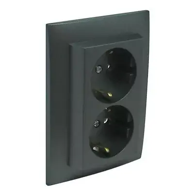 Utolsó esély 90332_CIS gyerekzáras dupla dugalj, szürke