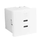 45382_SBM dupla USB töltő (2x USB-C), matt fehér Outlet