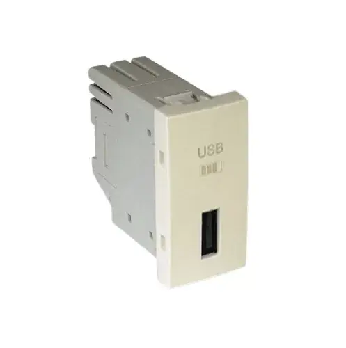 45383_SMF USB-A töltő, elefántcsont - 1 modul Gyors kiszállítás