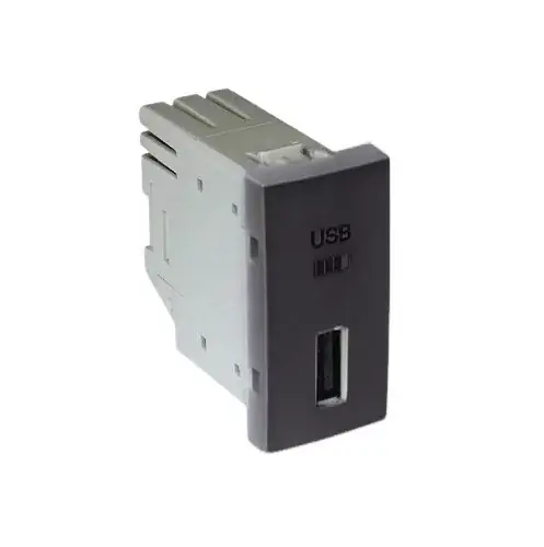45383_SIS USB-A töltő, szürke - 1 modul Kedvezményes ár