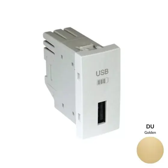 45383_SDU USB-A töltő, arany - 1 modul Árcsökkenés