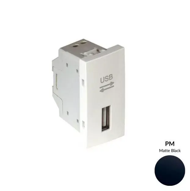 45437_SPM USB-A adatkommunikációs aljzat, matt fekete - 1 modul Kihagyhatatlan ajánlat