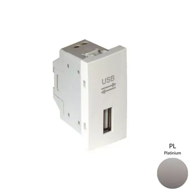 Gyors kiszállítás 45437_SPL USB-A adatkommunikációs aljzat, platina - 1 modul