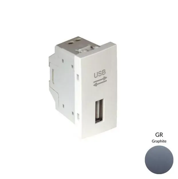 Ajánlat 45437_SGR USB-A adatkommunikációs aljzat, grafit - 1 modul