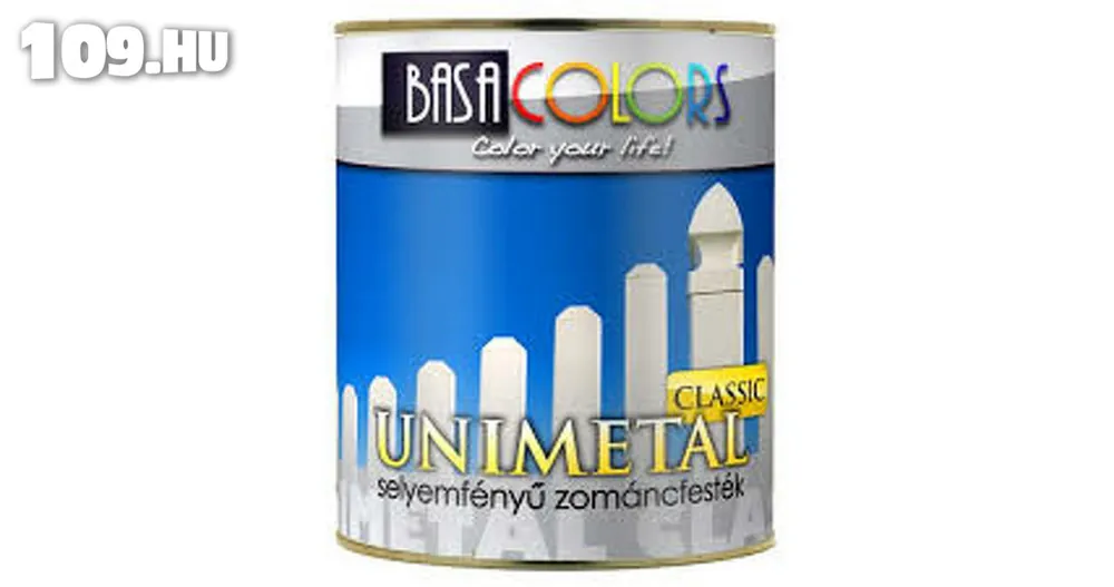 Unimetal selyemfényű zománcfesték BZ005 sötétkék 2,5l Gyors szállítás