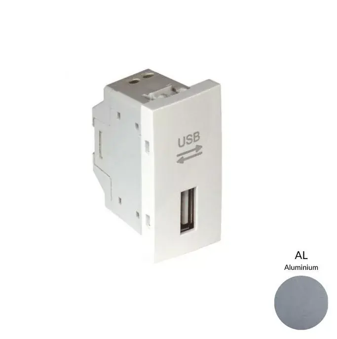 45437_SAL USB-A adatkommunikációs aljzat, alumínium - 1 modul Árcsökkenés