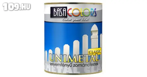 Szezonális akció Unimetal selyemfényű zománcfesték BZ008 fekete 2,5l