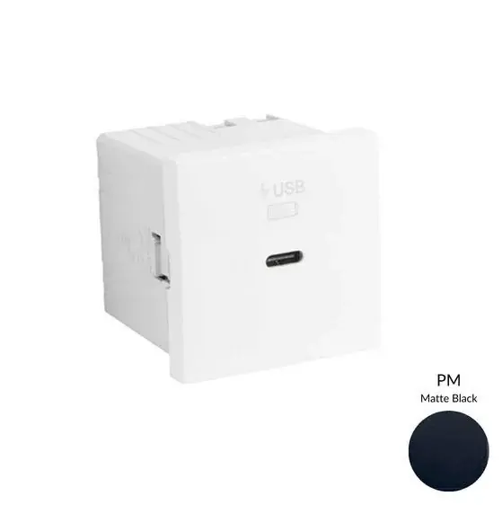 Olcsó 45398_SPM USB-C gyorstöltő aljzat (30W), matt fekete