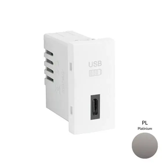 Árcsökkenés 45387_SPL USB-C töltő, platina - 1 modul