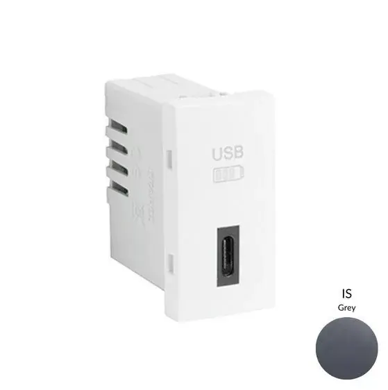 Legkelendőbb 45387_SIS USB-C töltő, szürke - 1 modul