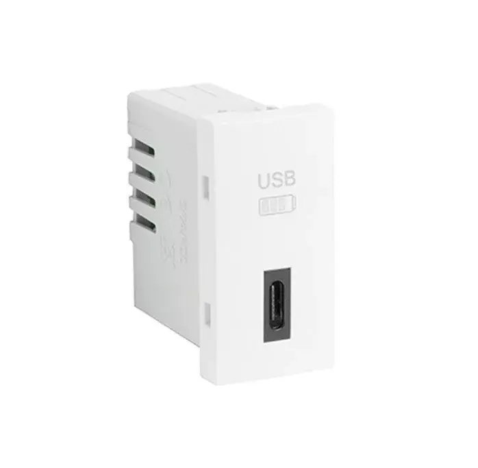 Újdonság 45387_SBM USB-C töltő, matt fehér - 1 modul