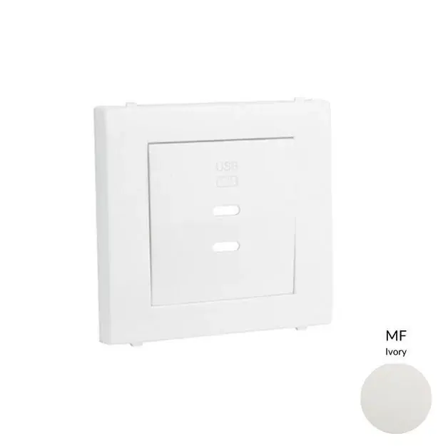 Végkiárusítás 50675_TMF dupla töltő aljzat fedél (2x USB-C), elefántcsont