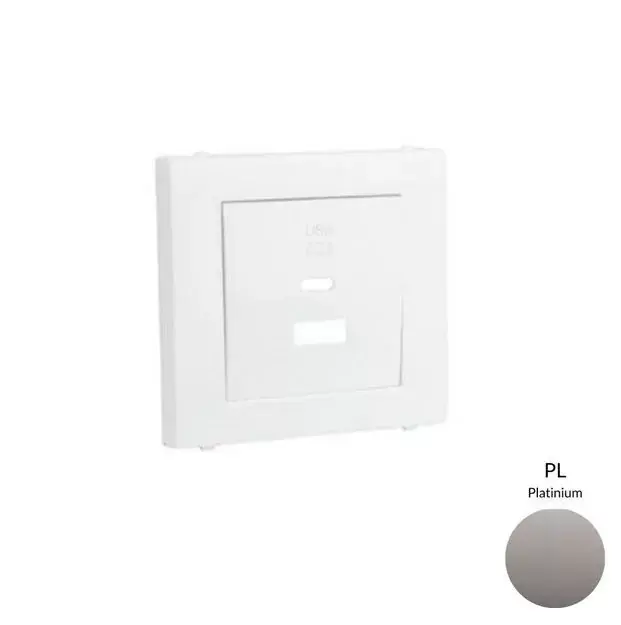 50674_TPL dupla töltő aljzat fedél (USB-A + USB-C), platina Szuper akció