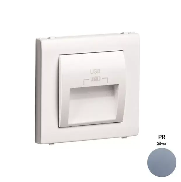 Expressz kézbesítés 50673_TPR dupla USB töltő (2x USB-A), 20°-os kimenet, ezüst