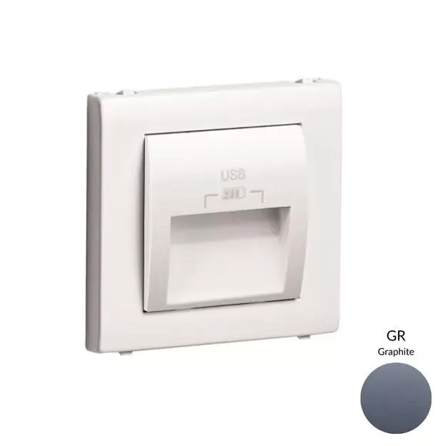 Ne maradj le 50673_TGR dupla USB töltő (2x USB-A), 20°-os kimenet, gránit