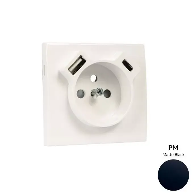 50650_TPM Fedlap Francia dugalj + USB-A + USB-C aljzathoz, matt fekete Árcsökkenés
