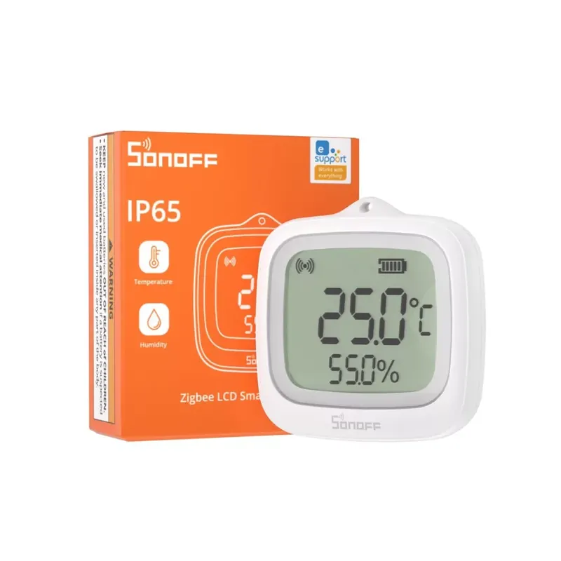 Kihagyhatatlan ajánlat SONOFF SNZB-02WD Zigbee 3.0 vezeték nélküli, LCD kijelzős, IP65 kültéri hőmérő