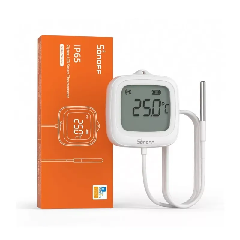 SONOFF SNZB-02LD Zigbee 3.0 vezeték nélküli, LCD kijelzős, érzékelőszondás IP65 kültéri hőmérő Különleges ajánlat