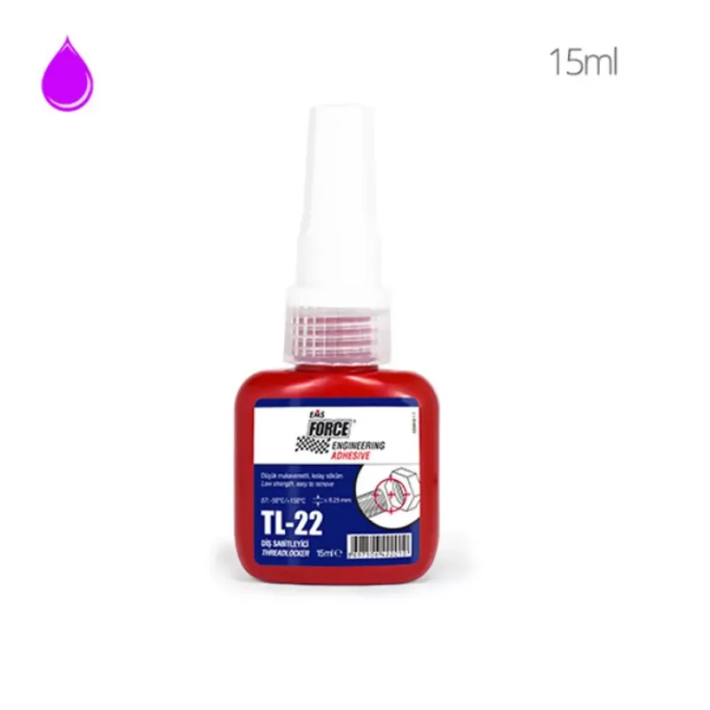 Azonnal elérhető EMS Force TL-22 Kis Szilárdságú Csavar- és Menetrögzítő 15 ml