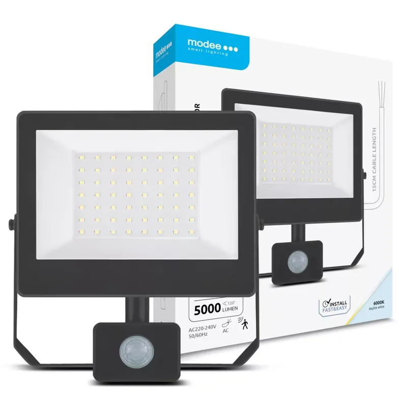 Szuper ajánlat Modee Lighting LED Reflektor A3-series + Sensor 50W 120° 6000K (5000 lumen) ERP