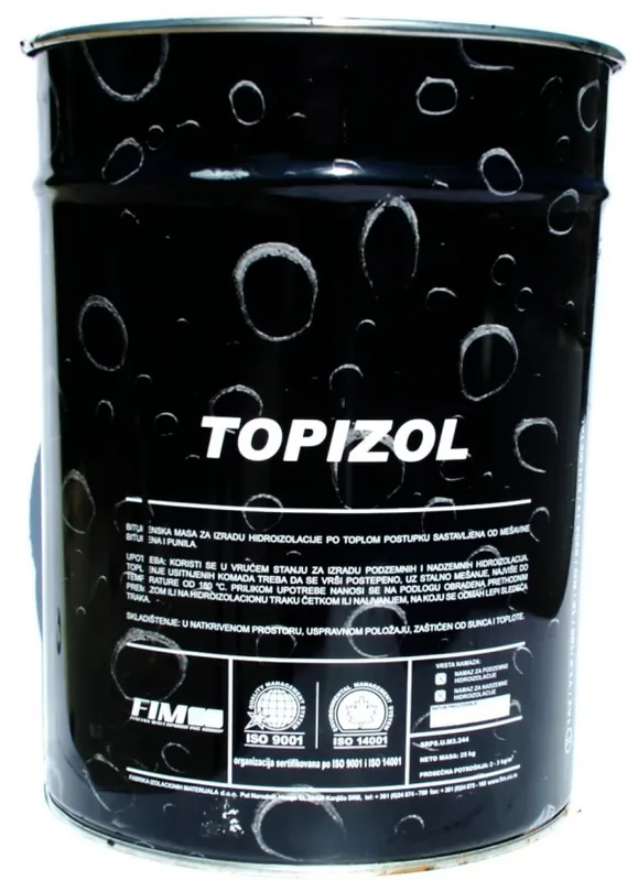 Gyors szállítás Bitumen Topizol 25 kg vödrös
