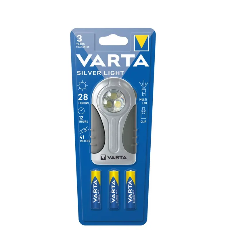 VARTA Elemlámpa Silver Light (+3AAA) (28 lumen) Biztonságos fizetés