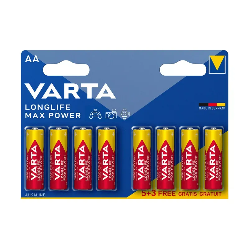 Vedd meg most VARTA Longlife Max Power Alkáli Ceruza Elem AA B5+3