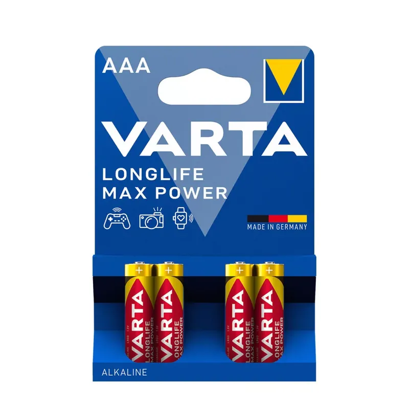 VARTA Longlife Max Power Alkáli Mikro Elem AAA B4 Népszerű