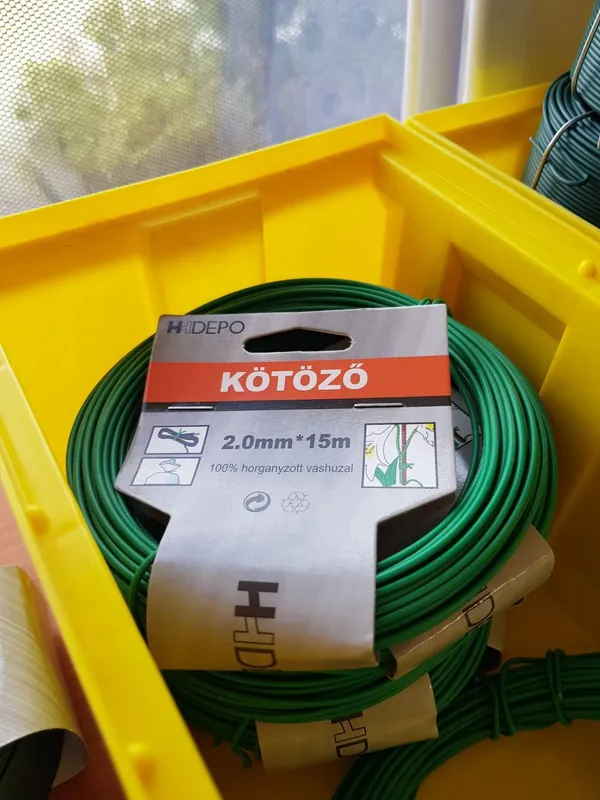 Kötöződrót PVC-s zöld 15fm/2mm Kedvezményes ár