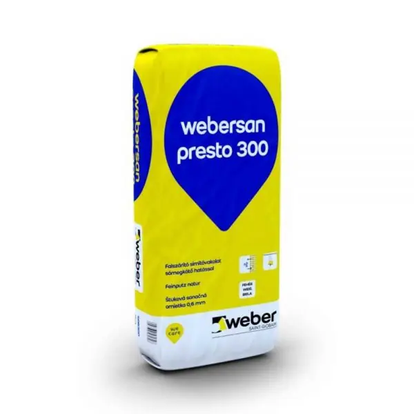 Weber SanPresto300 falszárító simítóvakolat 40kg/zsák Biztonságos vásárlás