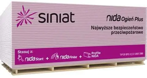 Legkelendőbb Gipszkarton tábla tűzgátló 12,5mm - Siniat Nida (2,5 m2/tábla) 58db/