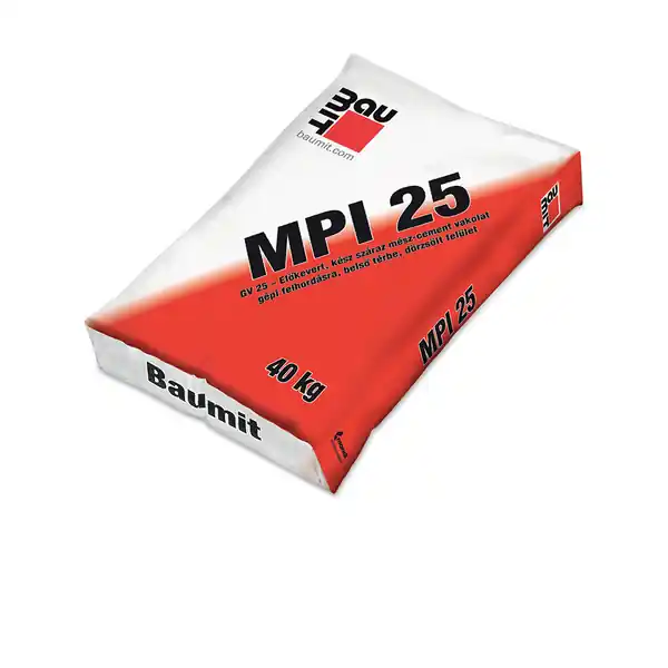 Baumit gépi vakolat beltéri GV 25 40kg/zsák - 35 zsák/raklap Legkelendőbb