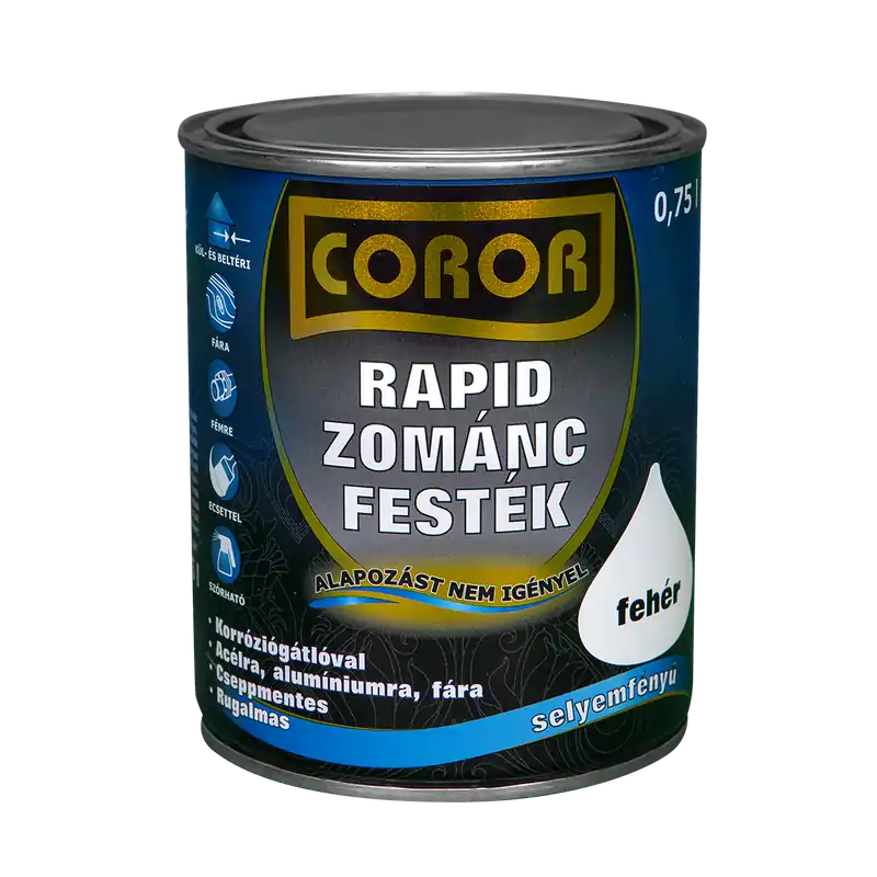 Coror rapid korróziógátló alapozó + selyemfényű zománcfesték bazaltszürke 0,75l Szuper ajánlat