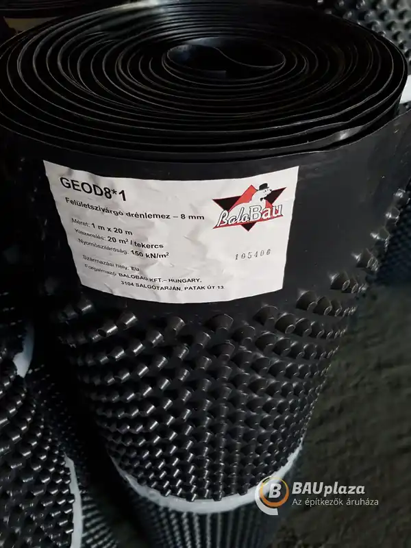Kedvezmény Felületszivárgó lemez 8 mm 2,5x20m 50 m2/tek. - 400 g/m2 (drénlemez)