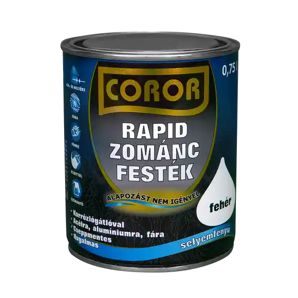 Coror rapid korróziógátló alapozó + selyemfényű zománcfesték bazaltszürke 2,5l Rendeld meg most