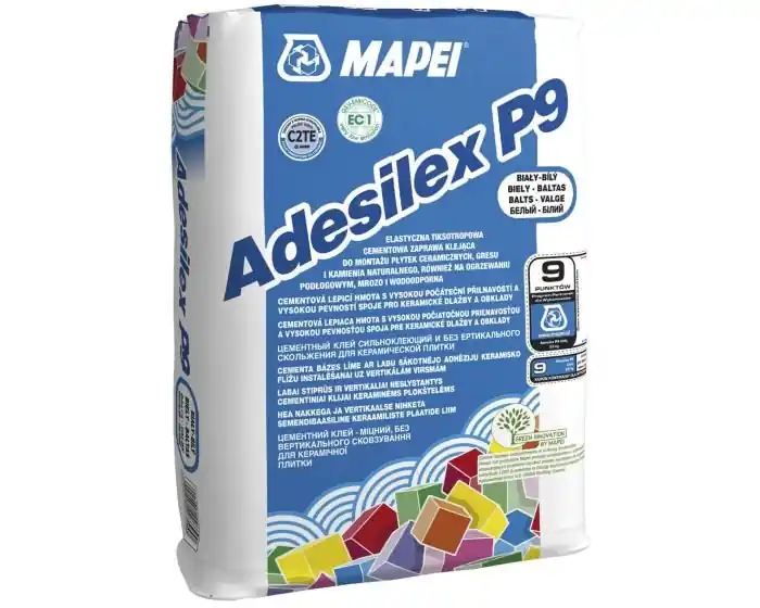 Árengedmény Csemperagasztó Mapei Adesilex fehér P9 flex 60x60 lapig(50zs/ )