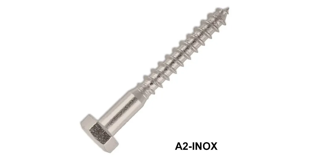 ÁLLVÁNYCSAVAR HLF D6*35 DIN 571 A2 INOX FACSAVAR Újdonság