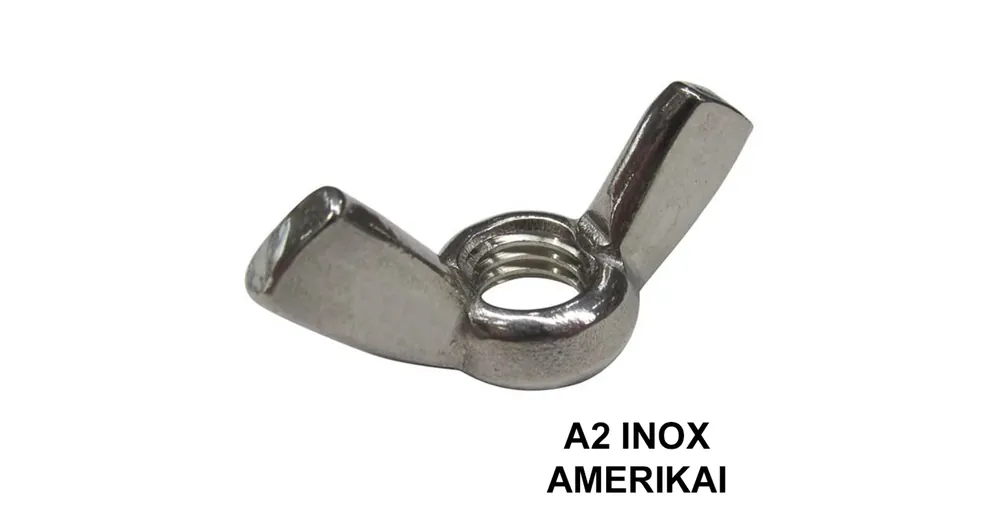 Vásárlói kedvenc SZÁRNYAS ANYA M04 AMERIKAI DIN 315AF-A2 INOX